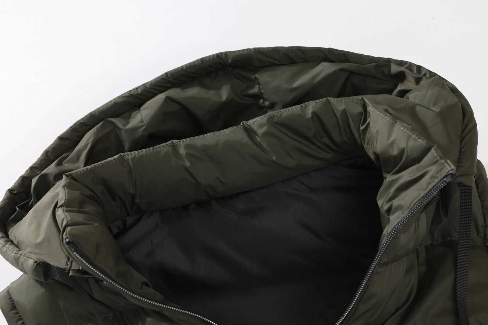 Streetwear Mens Puffer Vest Removable Hood with Drawstring Hidden Zip Pockets Edgy for Winter Daily LooksXJ251014