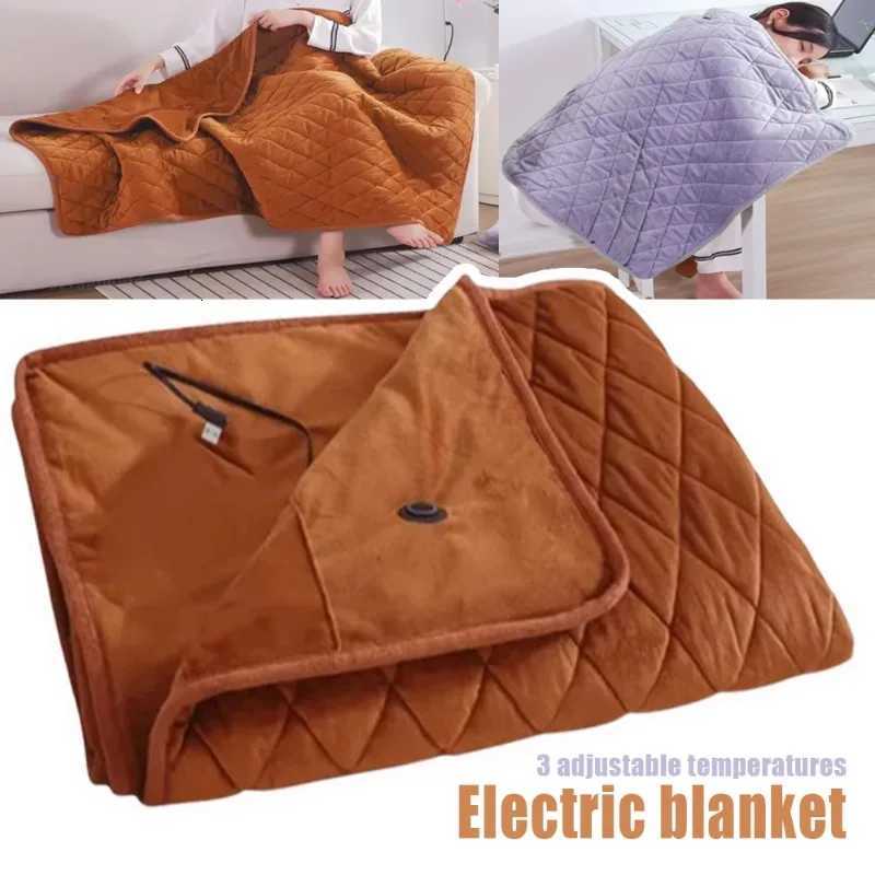 Multifunctional Electric Blanket USB Winter Shawl Blanket 3 Adjustable Fast Heating Blanket with Pocket Washable Warm Blanket Y251014