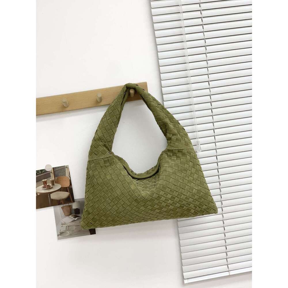 Luxury bag Genuine Leather Woven New Suede Dumpling Large Capacity Handbag Cowhide Single Shoulder Underarm Bag for Women