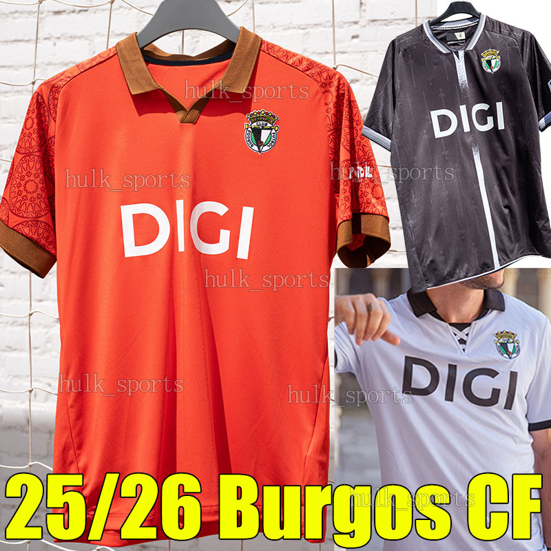 25/26 Burgos CF soccer jerseys F.NINO MATEO SANCHEZ GONZALEZ K.APPIN F. MIGUEL G.SIERRA Men Kids Kit socks sets football shirts