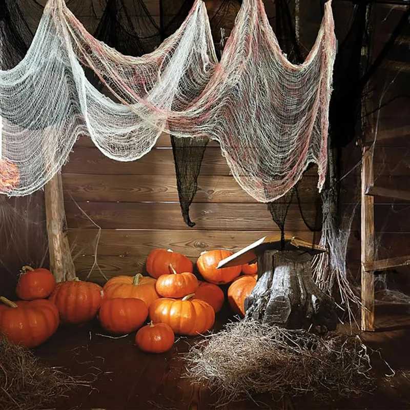 Halloween Bloody Gauze DecorationsHorror Bloody Cloth BandageDoor CurtainsssHalloween Haunted House Party Props C2510141