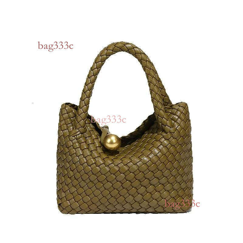 Purely Handwoven Vegetable Basket Clutch Handbag Underarm Fashion Women's Crossbody Bag Cowhide Woven Bag