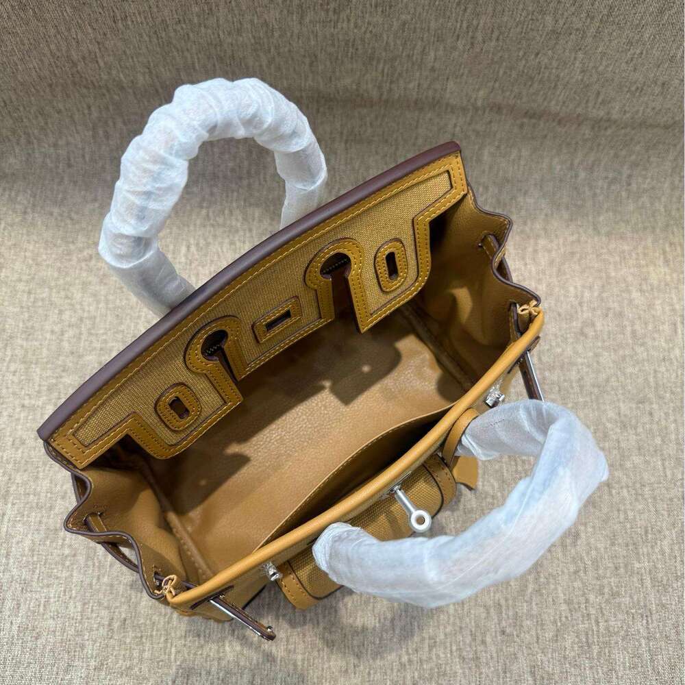 Luxury bag Fashion Top Layer Swift and Canvas Women s BK Cargo Genuine Leather Handbag Casual Bag Trendy