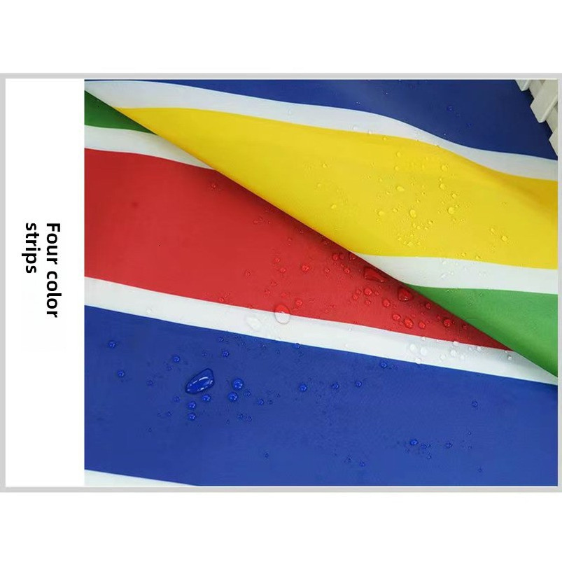 210D Thin Red Blue Green White Waterproof Oxford Cloth PU Coated Rainproof Color Stripe Fabric Wholesale
