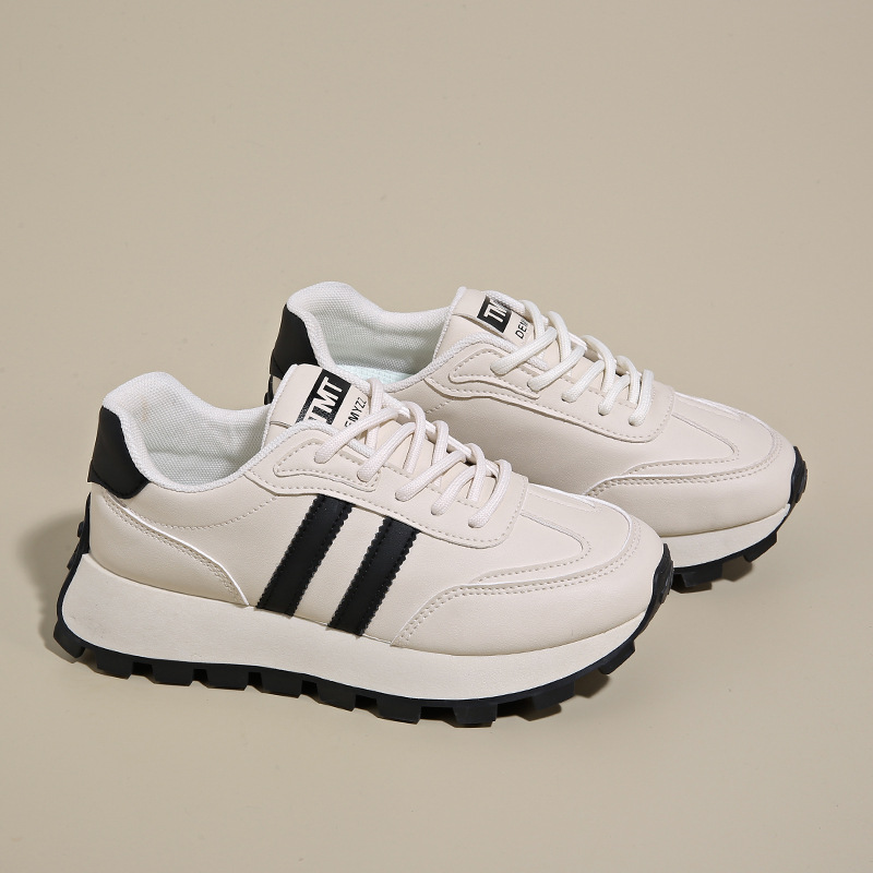 Designer shoes free shipping Autumn new trendy and fashionable student sports shoes with thick sole and height increasing versatile casual shoes for w