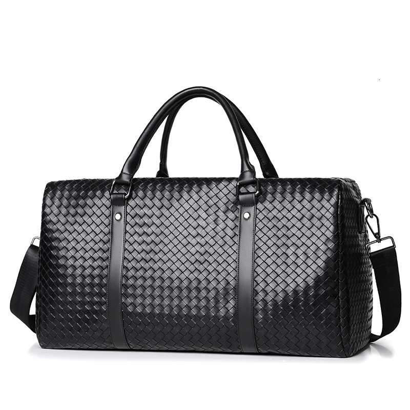 designer bag Large Capacity Travel Men's Casual Short Distance Handbag Plaid Woven Gym Single Shoulder Crossbody Bag