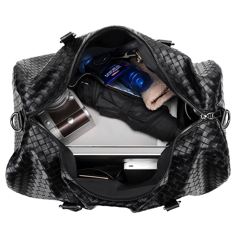 designer bag Large Capacity Travel Men's Casual Short Distance Handbag Plaid Woven Gym Single Shoulder Crossbody Bag