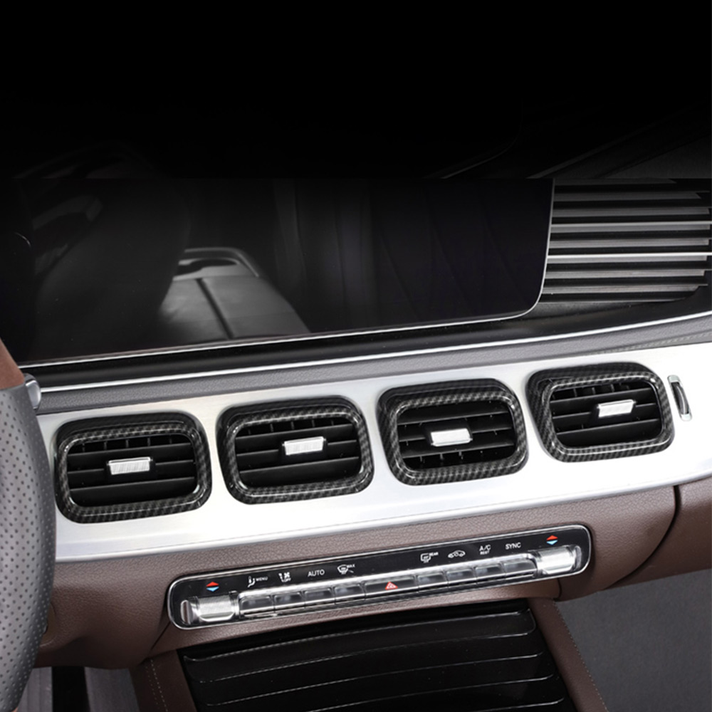 Car Central Control Air Outlet Frame Carbon Fiber Cover Trim for Mercedes-Benz GLE Class W167 GLE350 C167 53 63 AMG S GLS450 580 GLS63 AMG X167 Interi