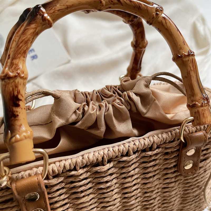 Fabric Solid Color Shoulder Bags String Exquisite High Beauty Ladies Bags on Sale 2025 Brand Summer Beach Womens HandbagsT2511112