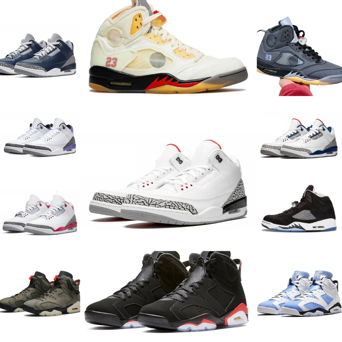 Jump Mans 3 J3 Basketball Sports Shoes Trainers Women 5 6 J5 TS Grey Black White Green Cement 3S Tennis Shoes Sail Muslin Fire Red Metallic Carmine 5S Infrared Sneakers