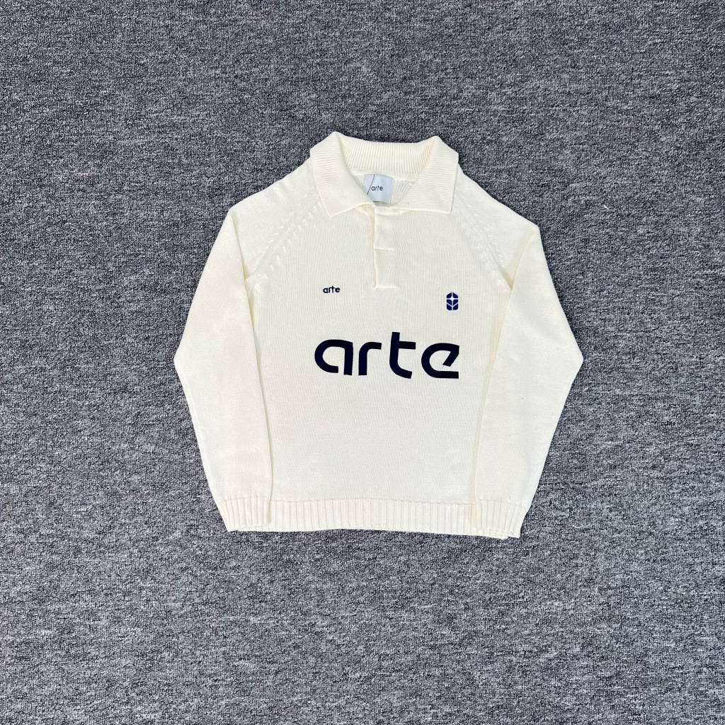 Designer Men's Hoodies Arte Knit sweater 1:1 High Quality designer shirt Lapel Pullovers Casual short sleeve shirt mens tracksuit coat Cotton pan