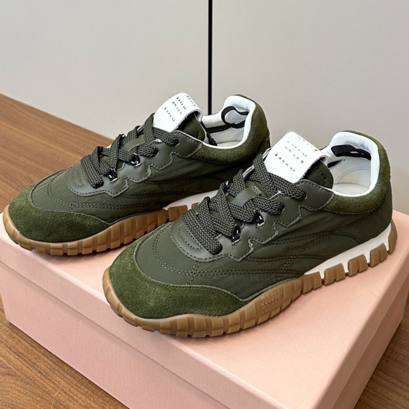 Tyre technical fabric and suede sneakers designer casual shoes luxury womens new sneakers wear resistant rubber soles lace up sneakers classic brand sneakers