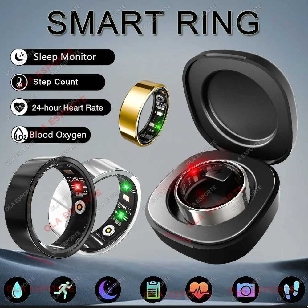 New R09 Smart Ring Men Wen with Charging Case Rate Blood OxygenSkin Temperature Monitor5ATM Waterproof For Android IOS Y251014