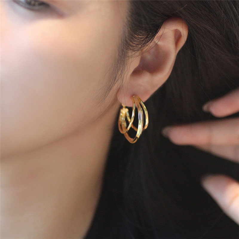 Fashion South American Hoop earring designer for woman AAA Cubic Moissanite 18k Gold Plated Earrings Copper Jewelry Silver Circle Earringy Valentines 
