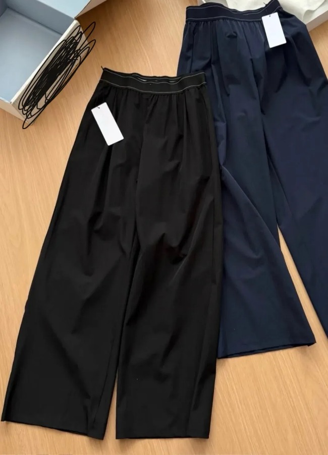 Designer Yoga Pants for Women, High-Waist Full-Length, Wrinkle-Resistant Sports Pants, Loose Straight-Leg Studio Dance Pants, Suit Pants, Urban Casual