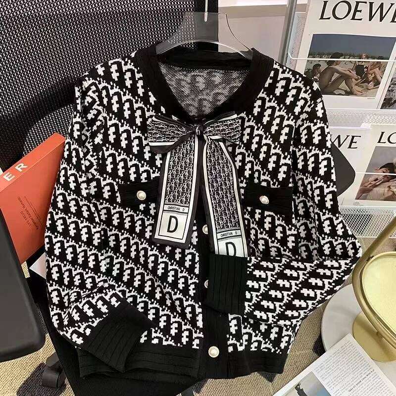 Spring Autumn Sweater Jacket 2025 New Women's Design Fashion Knitted Cardigan Coat Red Pink Black Grey Knitwear Tops Female