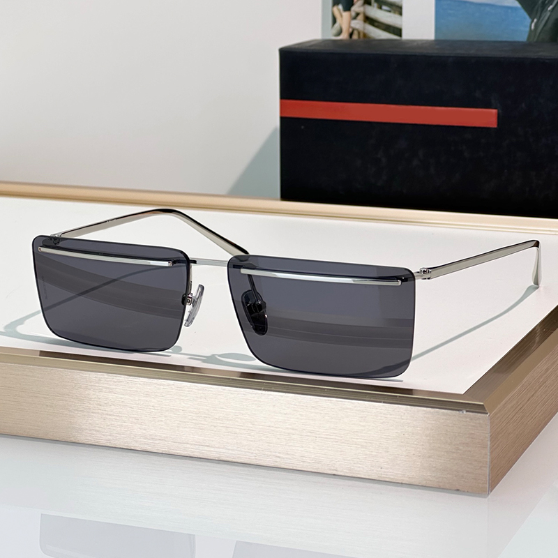 Designer Sunglasses Fashion Metal Rimless Rectangle Eyewear C53 Women And Men Luxury Sunglasses Outdoor Goggles UV400 Glasses With Box