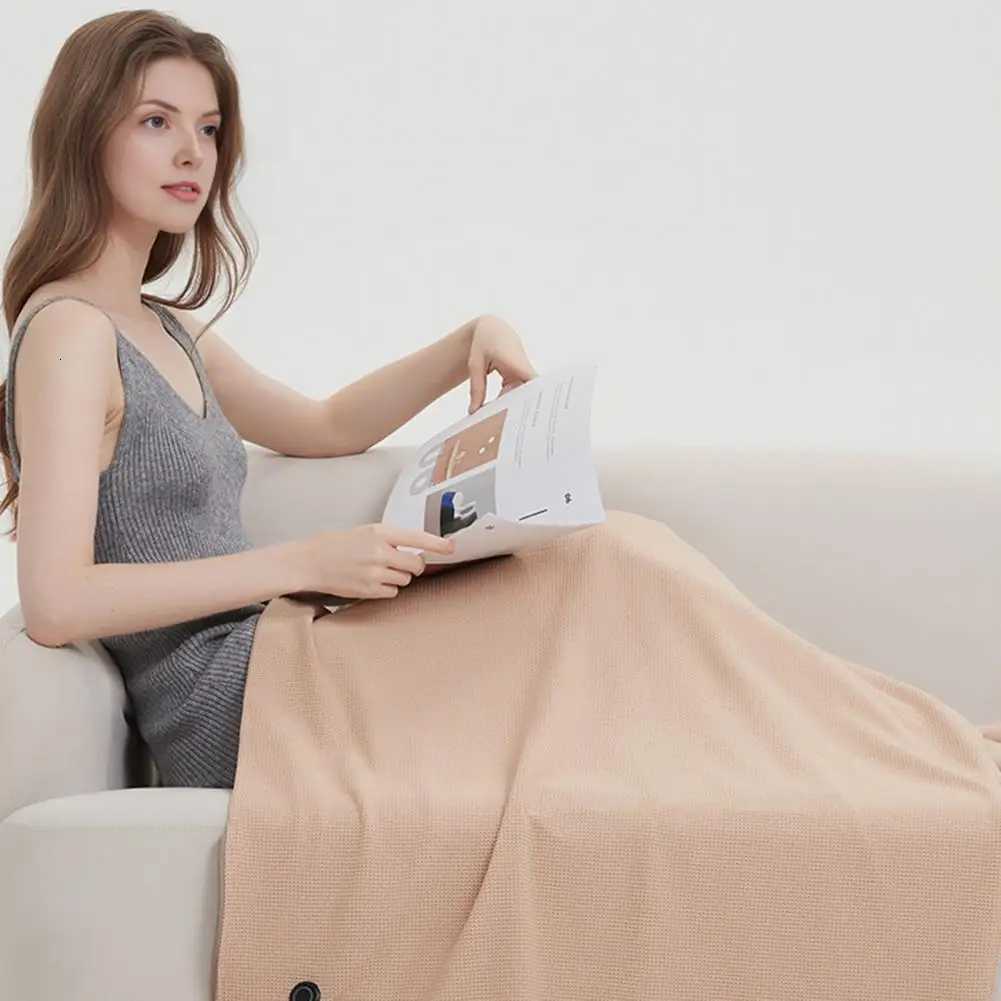 Electric Blanket with Usb Heating Usb Powered Heating Shawl Wraps for Women Cordless Electric Blanket Soft Zippered for Winter Y251014