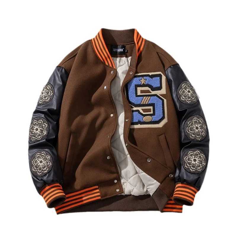 Embroidery Stadium Award Patchwork Men Baseball Bomber Jacket Unisex Women Varsity Coat University Streetwear Parkas J251103