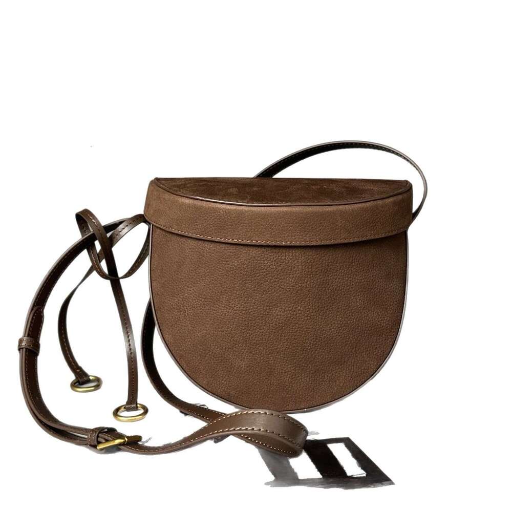 Luxury bag Unique Design Suede Saddle French Minimalist Half Moon Fashion Versatile Single Shoulder Crossbody Genuine Leather Women s Bag