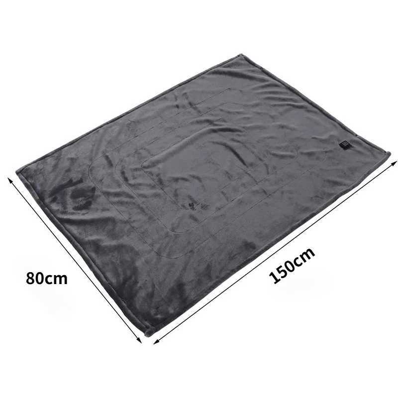 Wearable Electric Heating Blanket Shawl 3 Heat Levels USB Powered Coral Velvet 8 Zone Fast Warming Throw for Home Office Y251014