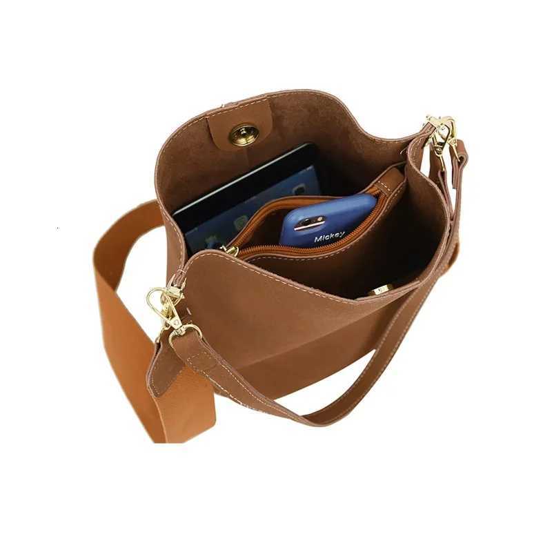 Frosted Leather Bucket Bag For Wen Vintage Bucket Bag Ladies Handbag Casual Sahel Bag Adjustable Straps Minimalist D251014