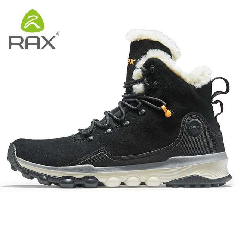 RAX Waterproof Hiking Shoes Men Winter Outdoor Sneakers for Men Snow Boots Plush Mountain Snowboots Outdoor Tourism Jogging Shoe C251014