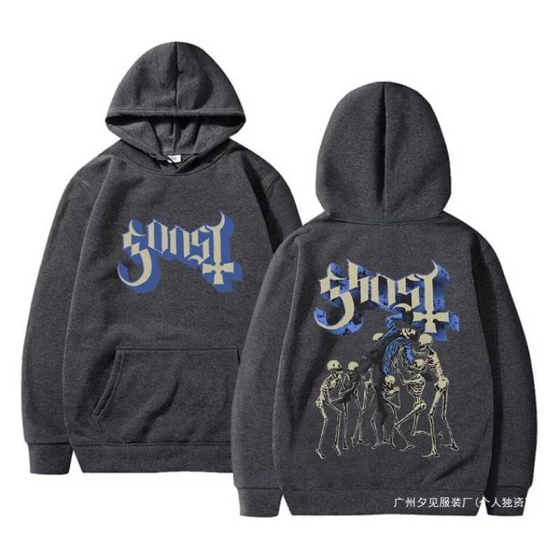 Rock Band Ghost Hoodie Skeleton Graphic Hoodies Men Vintage Hoodies Women Men Long Sleeve Hooded Sweatshirts Unisex Cool Casual J251014