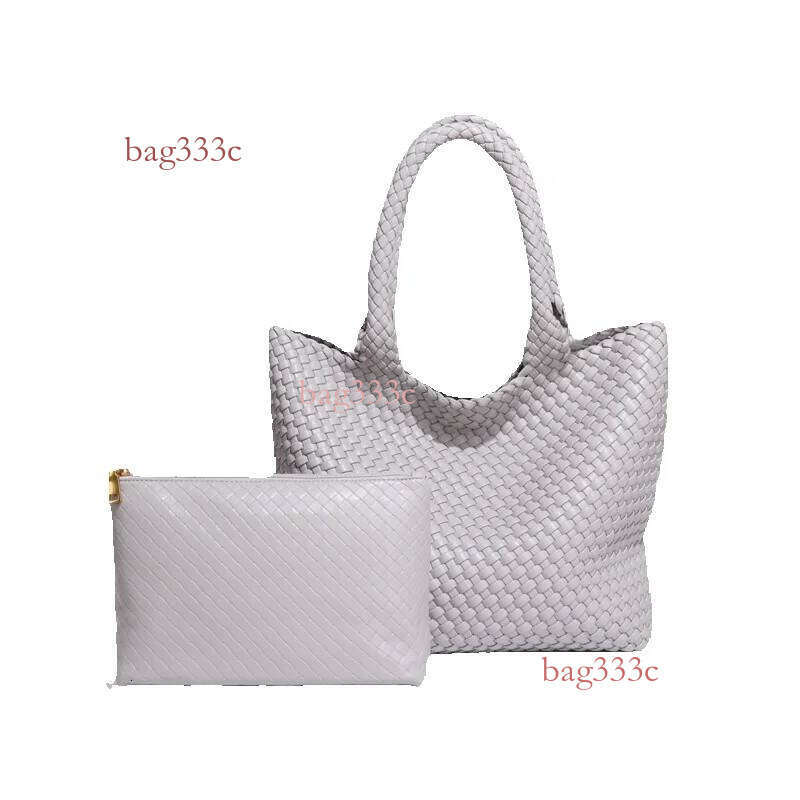 Textured Handwoven Casual Large Capacity Tote Summer New Fashion Commuter Versatile Shoulder Bag For Women Cowhide Woven Bag