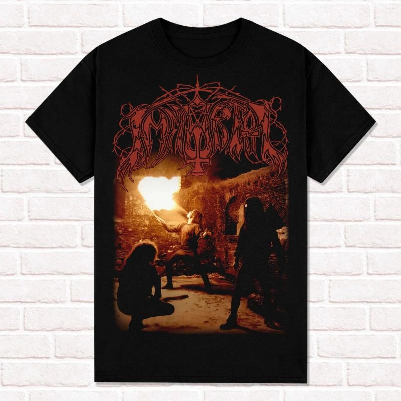 Men's T Shirts Immortal T-Shirt Diabolical Fullmoon Mysticism True Norwegian Black Metal Summer Cotton Women Tee Streetwear Casual Trendy