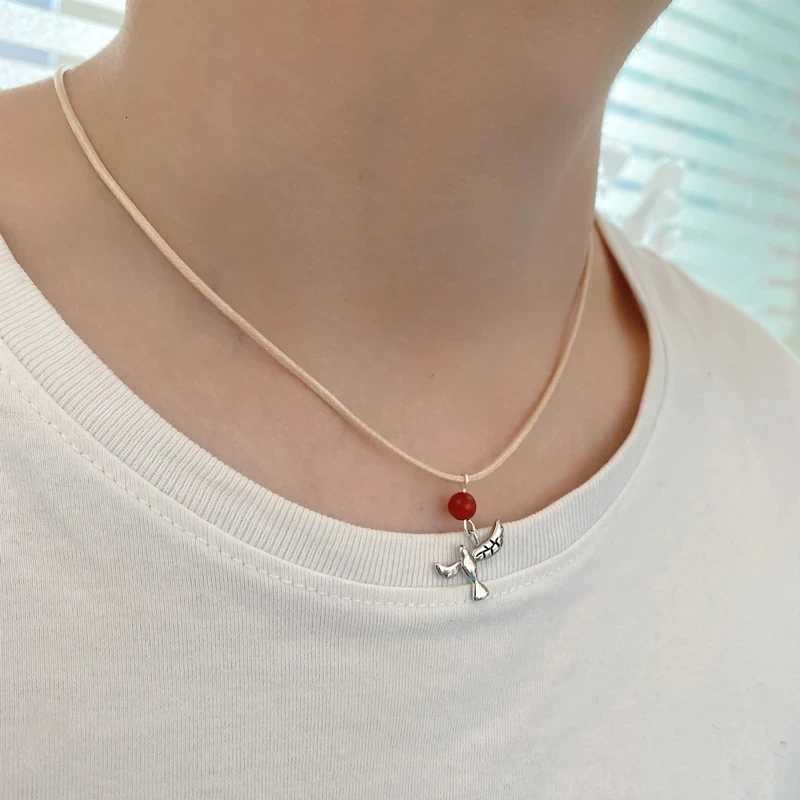 3colors send postcard Snowdrop same Jung Hae In pigeon Korean drama necklace new lucky clavicle chain for men women gift FansT251014