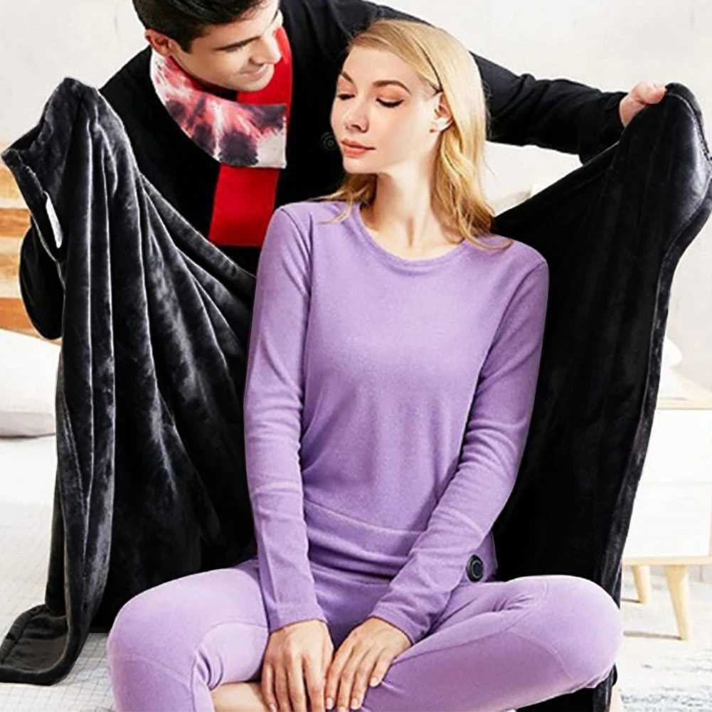 USB Electric Heating Blanket 3 Heating Level Wearable Heated Poncho Throw Blanket 9 Heated Areas Body Warmer Blanket or Office Y251014