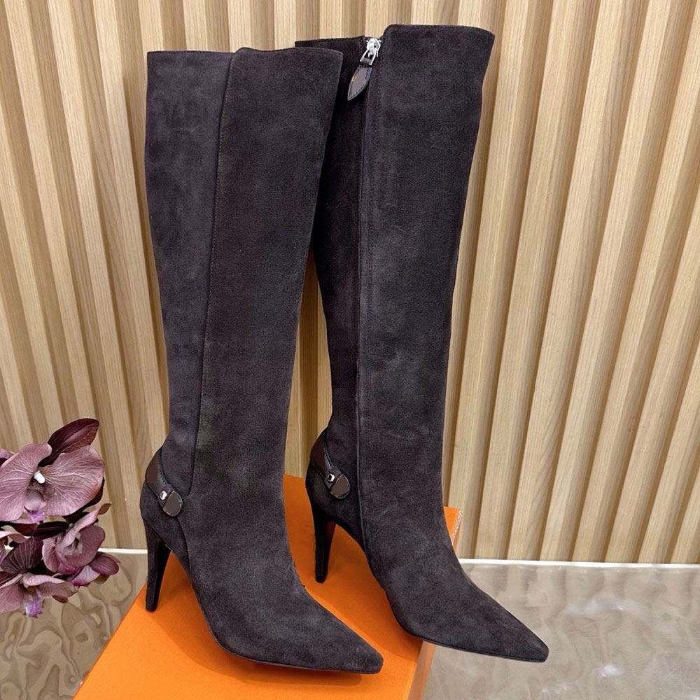 1AIETJ Womens Legacy High Boot designer knee boots Black calf leather Signature Leather outsole fashion new elegant autumn winter boot knee high