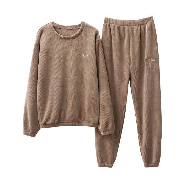 Autumn and Winter New Warm Coral Fleece Pajamas Homewear Suit Fashion Fairy Warm Suit Leisure Homewear Can Be Worn Outside Loose Y251013