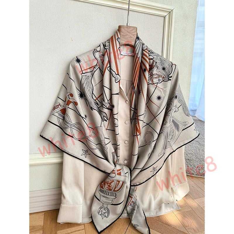 Designer Scarves 10A mirror quality 140 Mulberry Silk Cashmere Double-Sided Velvet Scarf for Women, Versatile and Warm, Suitable for Air Conditioning, Shawl Scarf