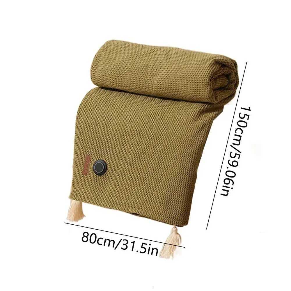 Washable Wearable USB Heating Blanket 3 Modes Foldable Electric Heating Pad Quickly Heating Zipper Closure Y251014