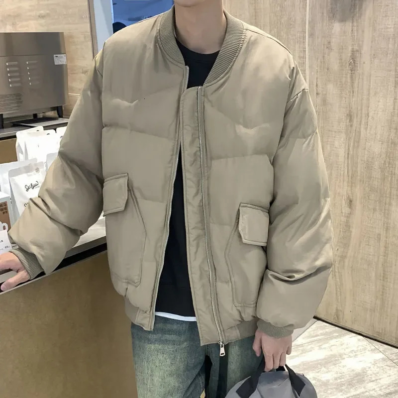 Cotton Jacket Mens American Bread Winter Plus Velvet Thickened Warm Coldresistant Work 251011