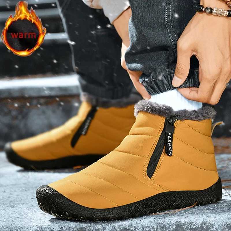 Winter Outdoor Snow Boots Hiking Shoes Mens Ski Shoes HighTop Cotton Shoes ColdProof Outdoor Sneakers Waterproof Nonslip C251014