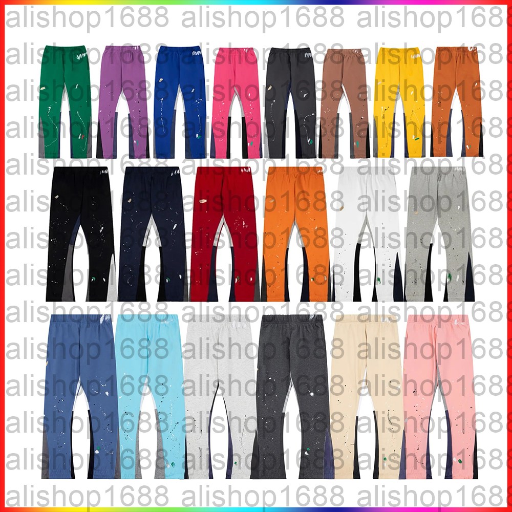 Men's Pants Designer Pants High Quality Paint style printed Sweatpants Fashion High Street Jogger Men's Sweatpants Hip Hop Rock Street sweatpant US Size S-XL 02