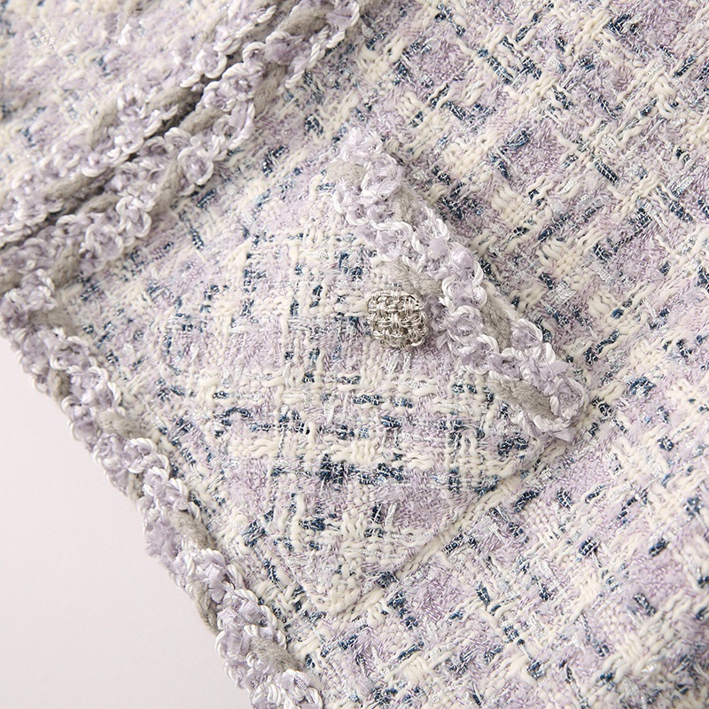 2025 Autumn/Winter New Top Purple Exquisite French Rich Lady Luxury Women's Short fashion Top Designer Jacket Autumn/Winter New Spring Social Ele