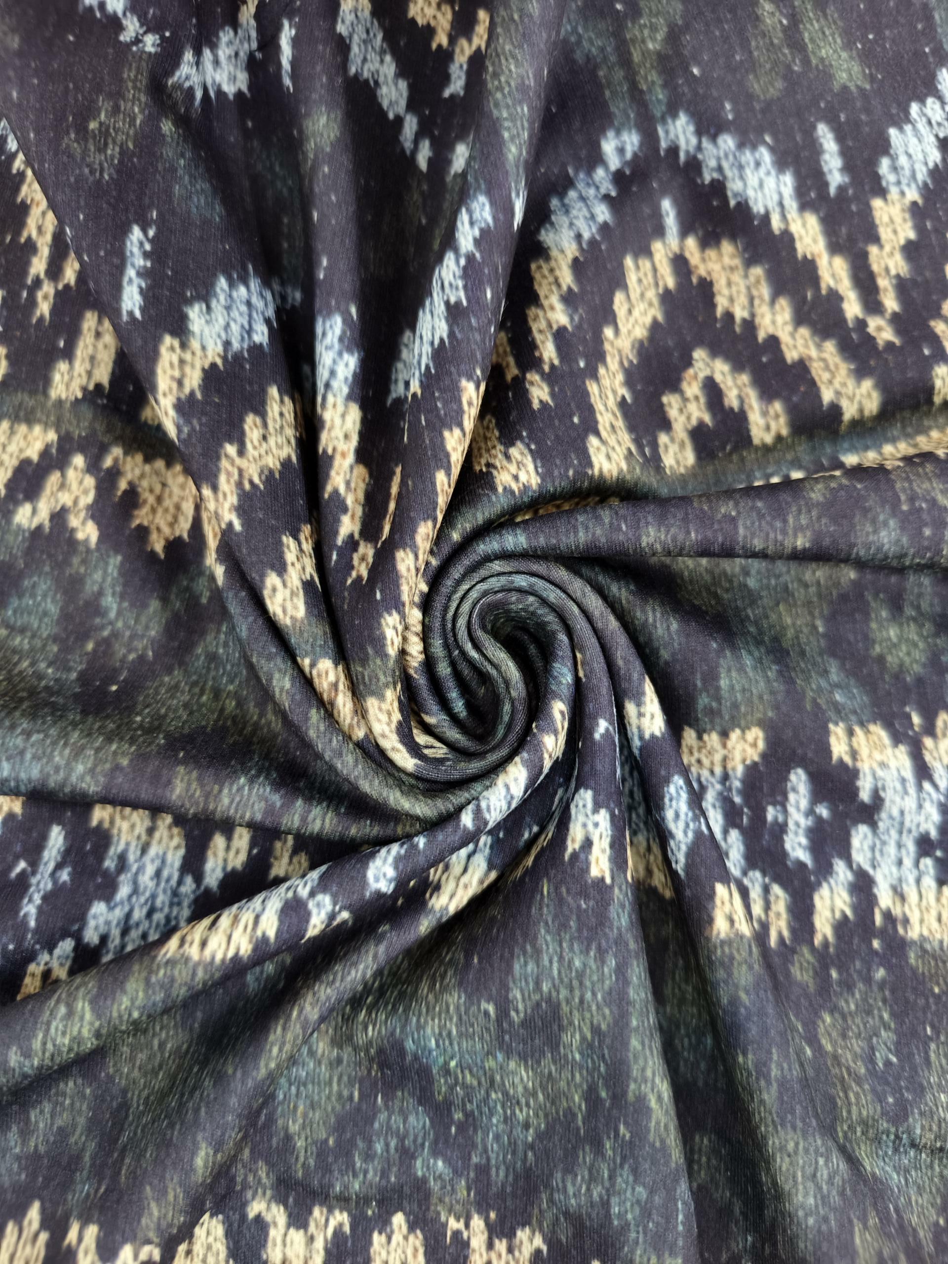 Women's Fashion Pixel - Printed Lightweight Midi Skirt - Versatile Office & Vacation Straight Skirt-CF40681