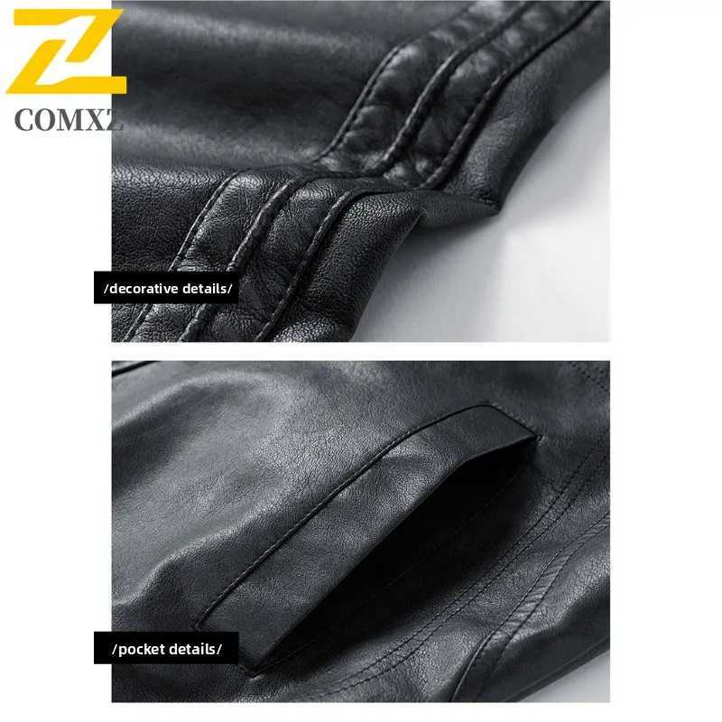 Unisex Embroidered PU Leather Jacket Stand Collar Loose Fit Biker Pilot Coat Streetwear American Style Motorcycle Outerwear 2025 J251014