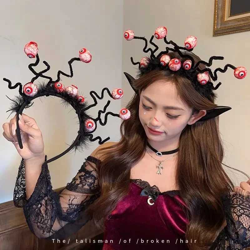 New Halloween Horror Eyeball Hair Band Ornament Adult Childrens Eyeball Hair Clasp Ghost Festival Party Props Headband Dress Up C251014