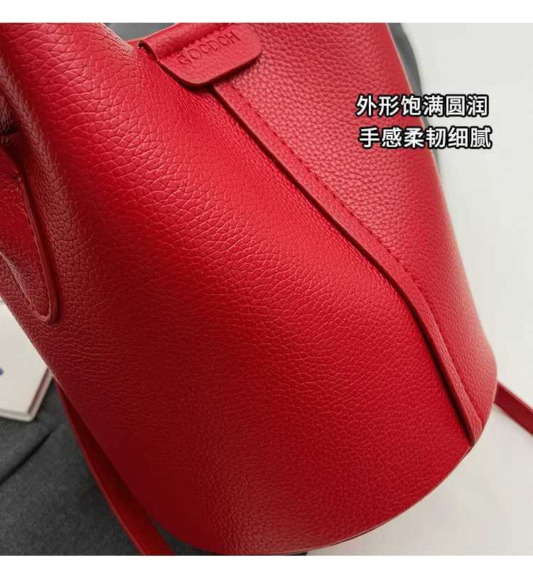 Hot Selling Simplicity Highend Wens Crossbody Bag PU Material Versatile Bucket Bag Fi Handbag Cmuting D251014
