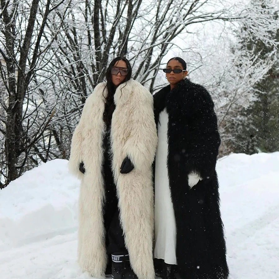 Women Coat Winter Real Mongolian Sheep Coat Long Natural Sheepskin Fur Jacket High Quality Warm Tibetan Lamb Fur Coat 251014