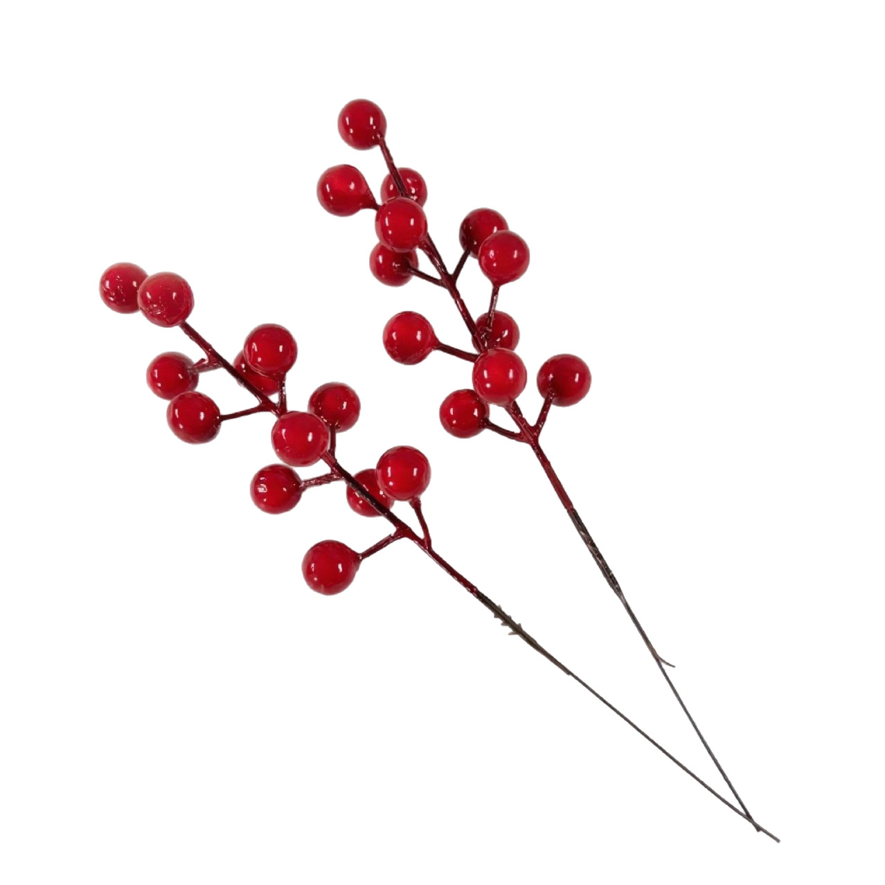 Christmas simulation berry grafting pine needle lantern flower decoration red fruit DIY flower arrangement accessories wholesale artificial flowers