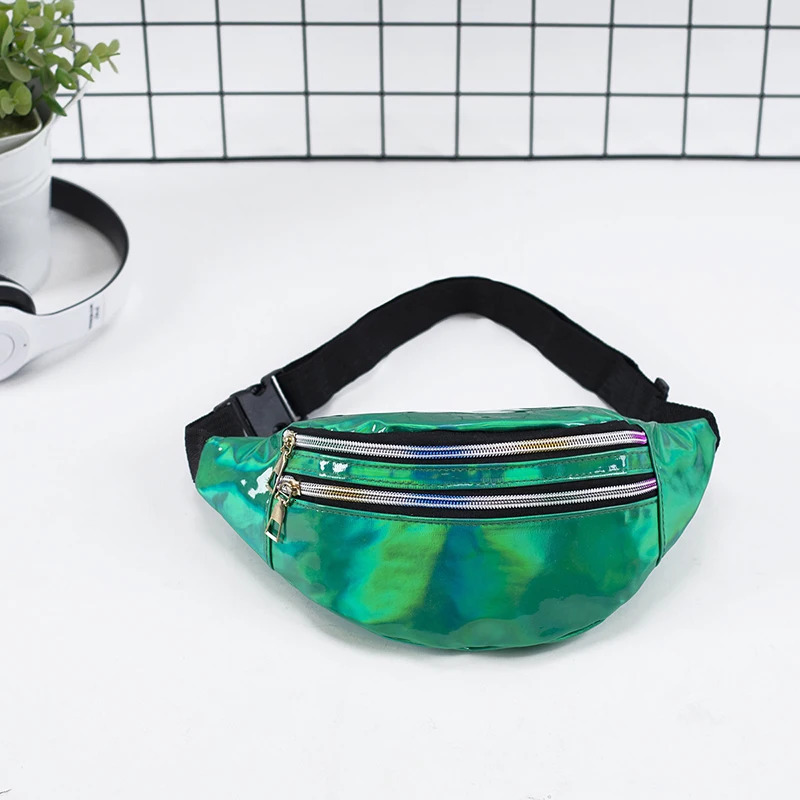 PU Leather Geometric Pattern Chest Bags for Girls Boys Laser Waterproof Sports Waist Pack Pocket Crossbody 251014