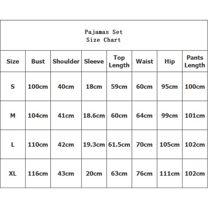 Womens Pajamas Set Short Sleeve Top And Pants Sleepwear 2 Piece Set Women Cute Print Casual Breathe Homewear AutumnT251014