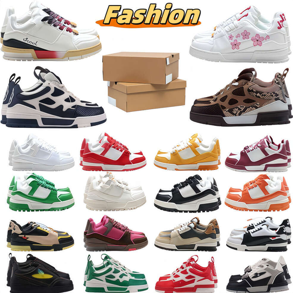 withbox hot luxury designer brand skate special sneakers men women unisex casual runnnig shoes school leather flower tennis basketball sports shoes size 36-45