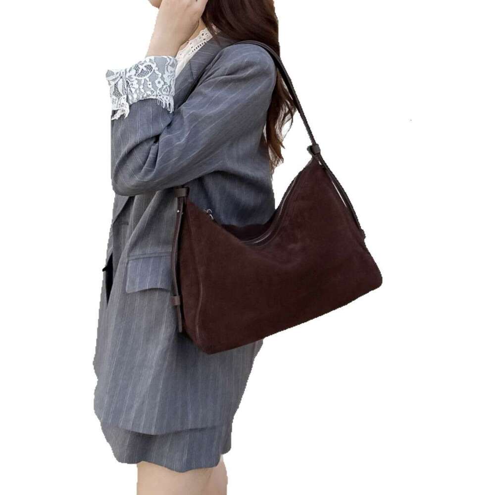 Luxury bag Autumn Winter New Underarm Simple High end Suede Dumpling Large Capacity Fashion Genuine Leather Bag for Women